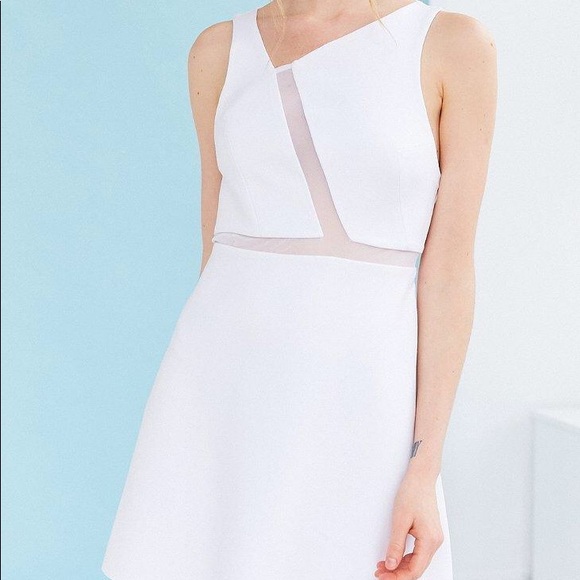misha asymmetrical mesh dress Misha Sisal Mesh Dress main image 0